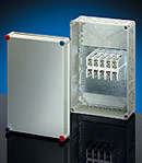 K 1205, Liquid Tight Polycarbonate Enclosure (Indoor Installation), from 6 - 300 MCM AWG 3 phase, 5-pole, with Terminal Block Dimensions: (W) 17.72"(450) x (H) 11.81"(300) x (D) 6.69"(170)