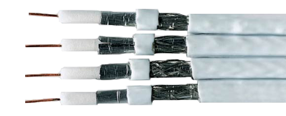 SAT-Coaxial Cables, up to 2150 MHz, for satellite receivers, double shielded, QUADRO 4x0.7 / 2.9, Coaxial, Video & Loudspeaker Cables, RoHS Approved, RoHS Compliant, Sealcon, 