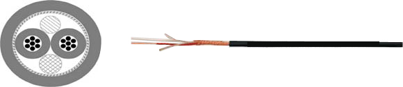 Audio Cables, Audio Cables with Braided Shielding, 2x0.25 + 0.25, RoHS Approved, RoHS Compliant, Sealcon, European  