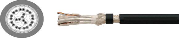 Audio Cables, Multipaired, Spirally Shielded Pairs and Overall Braided Shielding, 12x2x0.14, 16x2x0.14, RoHS Approved, RoHS Compliant, 400042, 400043, Sealcon, European  