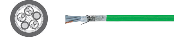 TOPGEBER 500, PUR, high flexible drag chain feedback cable, halogen-free, EMI preferred type, RoHS Approved, RoHS Compliant, European  , Sealcon