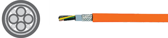 TOPSERV� 103 halogen-free, jacket PUR, UL/CSA, Highly flexible, drag chain cable 0,6/1 kV, EMI preferred type, European  , Sealcon