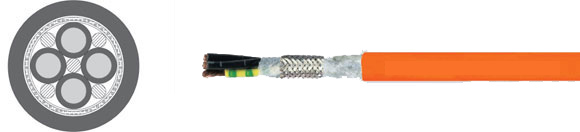 TOPSERV� 107 halogen-free, jacket PUR, UL/CSA, Highly flexible, drag chain cable 0,6/1 kV, low capacitance, EMI preferred type, European  , Sealcon