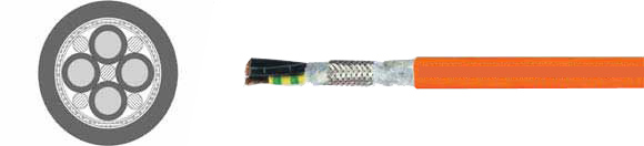 TOPSERV 109, Jacket PUR, Halogen-Free, VDE Reg No., UL/CSA, Highly Flexible Two Approvals, Drag Chain Motor Supply Cable, European  , Sealcon