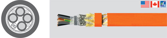 TOPSERV 118/128, PUR, trailing, high flexible servo cable, 0.6/1 kV, EMI preferred type, RoHS Approved, RoHS Compliant, European  , Sealcon