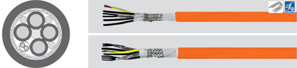 TOPSERV 112, TOPSERV 123, Highly Flexible, Drag Chain, Servo Cable, 0,6/1 kV, Halogen-Free, PVC Jacket, VDE Reg. No., Simens Standard 6FX8008-, Sealcon, European  