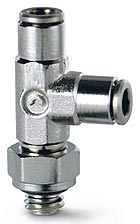 6442 - Micro Fitting - Male Run Tee Swivel