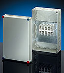 K 1205, Liquid Tight Polycarbonate Enclosure (Indoor Installation), from 6 - 300 MCM AWG 3 phase, 5-pole, with Terminal Block Dimensions: (W) 17.72"(450) x (H) 11.81"(300) x (D) 6.69"(170)