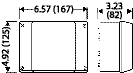 K 9150, Liquid Tight Polystrene Enclosure (Indoor Installation), from 12 - 8 AWG 3 phase, 6 AWG 1phase, 5-pole, with Terminal Block Dimensions: (W) 6.57"(167) x (H) 4.92"(125) x (D) 3.23"(82)