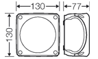 KF 0600 B, from 10 AWG 3 phase, 8 AWG 1 phase, without Terminals Blocks, Black RAL 9011, Dimensions:(W) 5.5"(139) x (H) 4.7"(119) x (D) 2.8"(70)