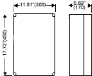 Mi 0300, Empty Enclosures, Housing/Lid: Polycarbonate (Opaque/Transparent), Type NEMA 4x, (IP65) Useable Space: (W) 10.83"(275) x (H) 16.73"(425) x (D) 5.75" (146) mm Transparent Lid