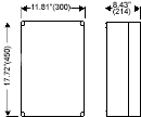 Mi 0311, Empty Enclosure, Housing/Lid: Polycarbonate (Opaque), Type NEMA 4x, (IP65) Useable Space: (W) 10.83"(275) x (H) 16.73"(425) x (D) 7.52" (191) with Opaque Lid