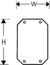 Mi MP 1, Mounting Plates, Sizes 1,3 & 4, Dimensions: (W)10.20"(259) x (H)4.53"(115), 4 mm thick, with fastening screws, for Mi 01xx