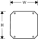 Mi MP 2, Mounting Plates, Sizes 2 to 8, Dimensions: (W)10.43"(265) x (H)10.43"(265), 4 mm thick, with fastening screws, for Mi 02xx