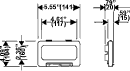 Hinged Flap: for 12 modules, IP 65, Opening Dimensions: 8.66" (220) x 2.36"(60)