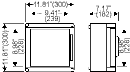 Mi 0221, Empty Enclosures Hinged Lid, Housing/Lid: Polycarbonate (Opaque), Type NEMA 4x, (IP65) Useable Space: (W) 10.83"(275) x (H) 10.83"(275) x (D) 4.53" (115) mm, with Opaque Hinged Lid for installation device