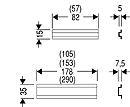 TSK 50, DIN Rail 35 mm for Part Numbers: K X500, KF X500